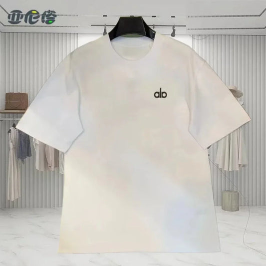2025 Summer Fashion New AL Chest Classic T-Shirt Small Label Heavy Cotton Unisex Oversized Loose Fit Streetwear Short Sleeve Top