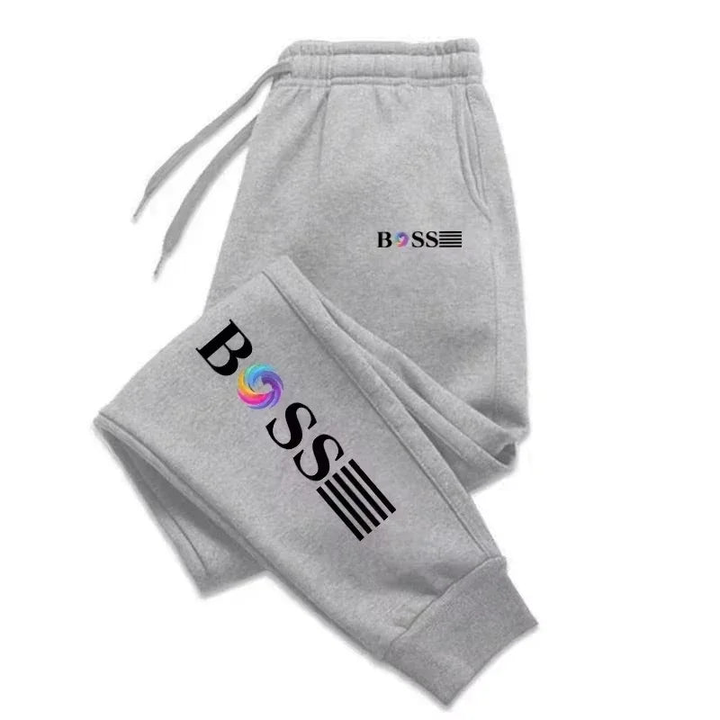 2026 New Men's Slow Running Sports Pants for Daily Leisure Boss Letter Pattern Printed Fitness Men's Sports Pants joggers