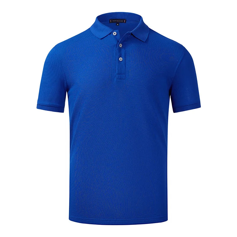 100% Cotton Lapel Polo Custom Logo Business Men And Women Short Sleeve Polo Embroidery Company Brand Quality Tops Print Design