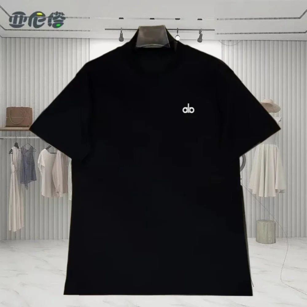 2025 Summer Fashion New AL Chest Classic T-Shirt Small Label Heavy Cotton Unisex Oversized Loose Fit Streetwear Short Sleeve Top