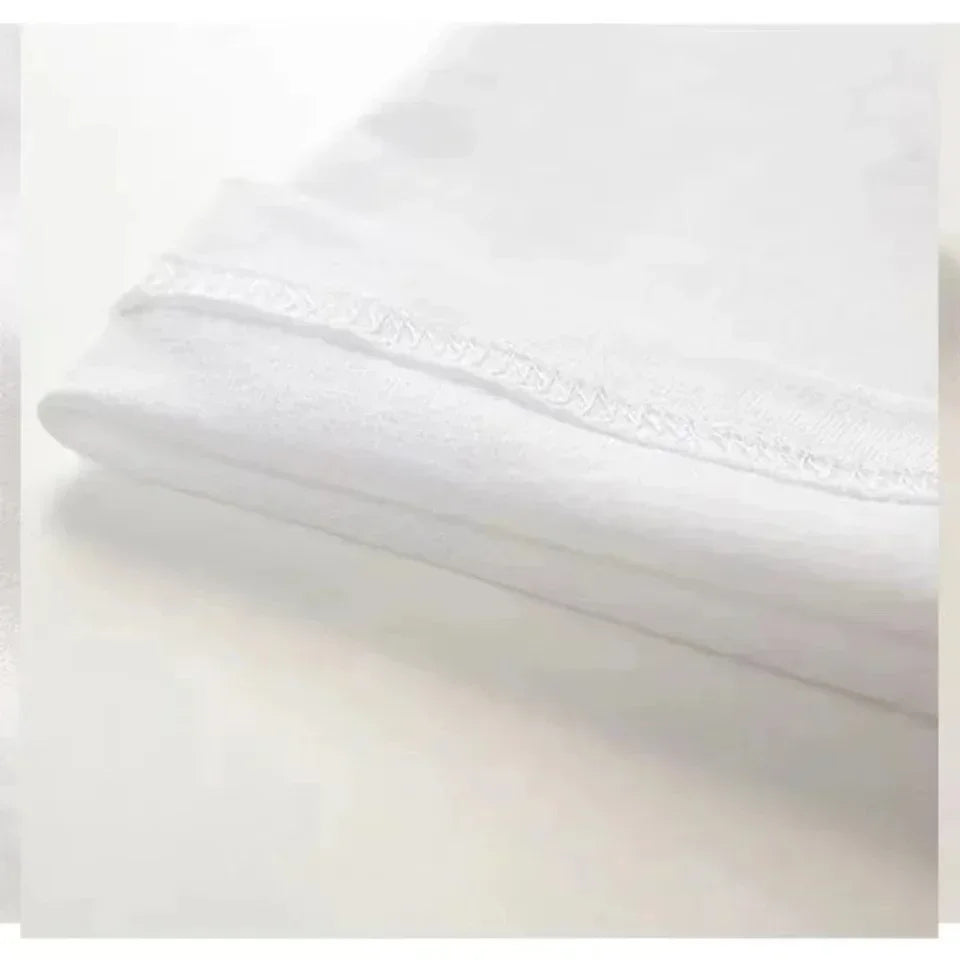 2025 Summer Fashion New AL Chest Classic T-Shirt Small Label Heavy Cotton Unisex Oversized Loose Fit Streetwear Short Sleeve Top