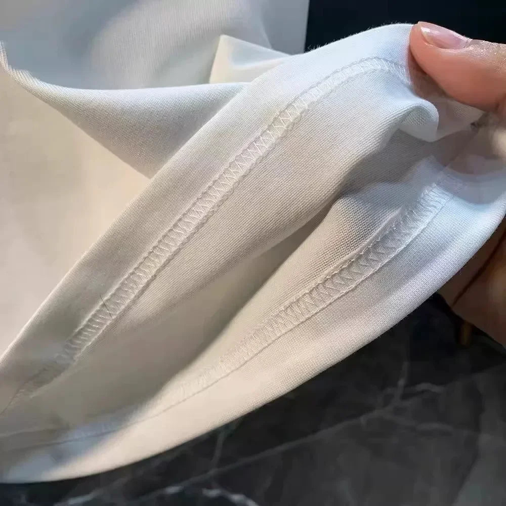 A Light and Thin Pure Cotton Short-sleeved T-shirt for Men That Is Not Easy To Deform, Allowing You To Feel The Beauty of Summer