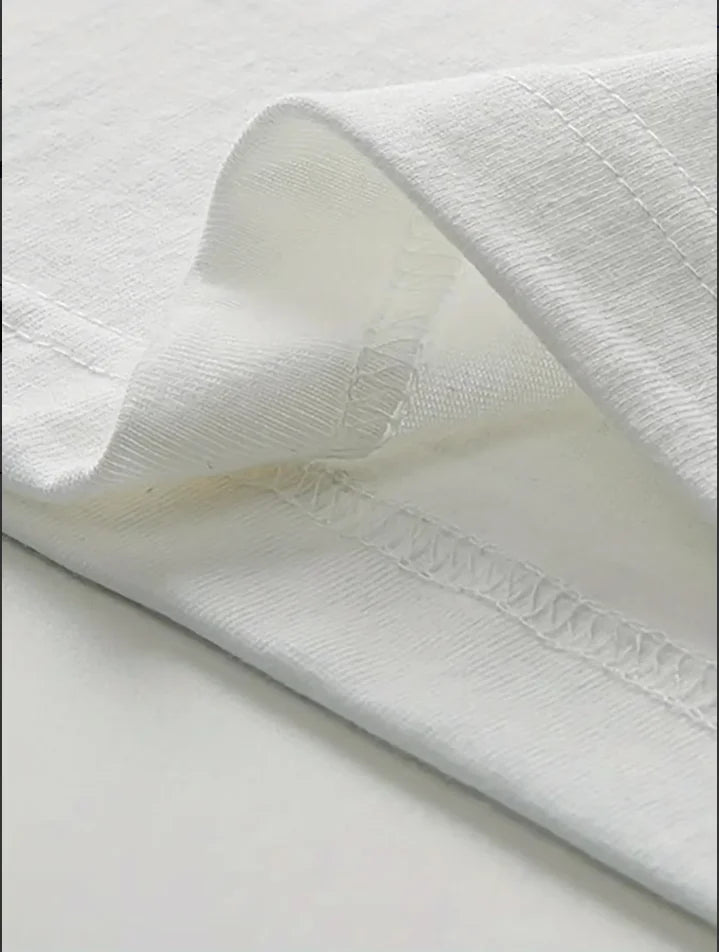 2026 New Letter Printing Short-sleeved Women T-shirt Trendy Temperament Casual Versatile Short-sleeved Clothing Heavy