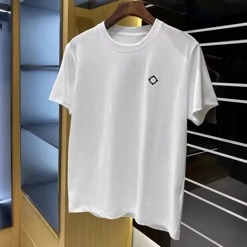 2025 New Light Luxury Summer Printing Fashion Brand Men's Short-sleeved T-shirt Casual Cotton Short-sleeved T-shirt