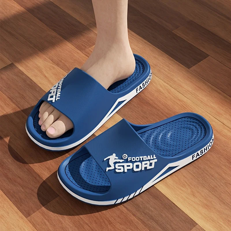 2025 new men's slippers summer PVC men's soft slippers outdoor sports thick anti slip cool slippers beach bathroom home sandals