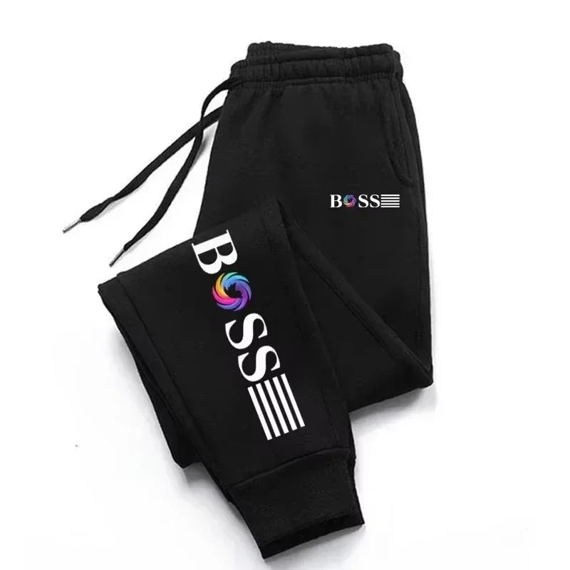 2026 New Men's Slow Running Sports Pants for Daily Leisure Boss Letter Pattern Printed Fitness Men's Sports Pants joggers