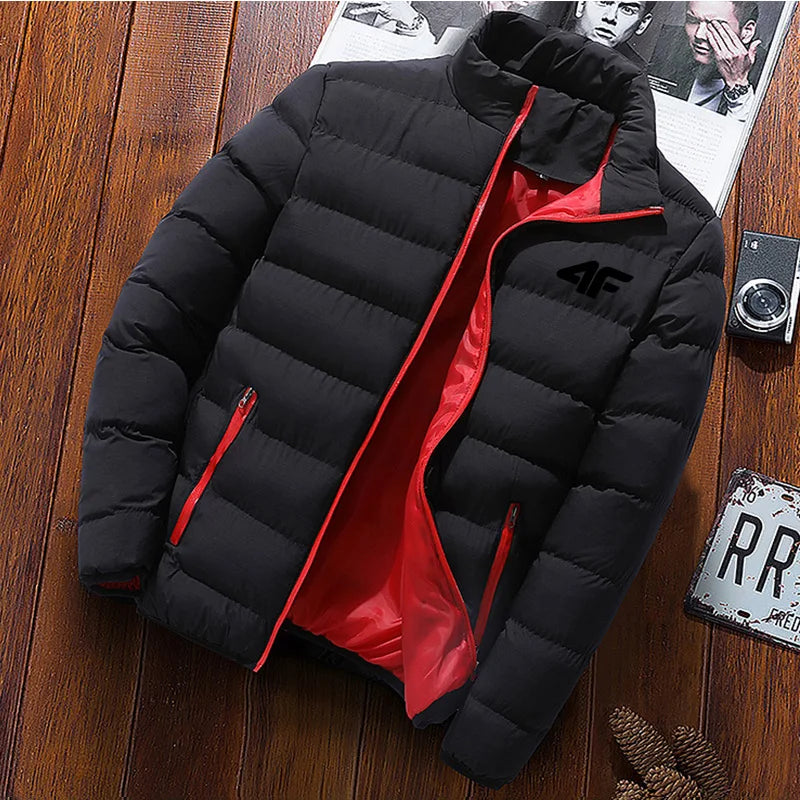 2025 New Winter Long Sleeve Cotton Coat Zipper Jacket Men's Cotton Coat